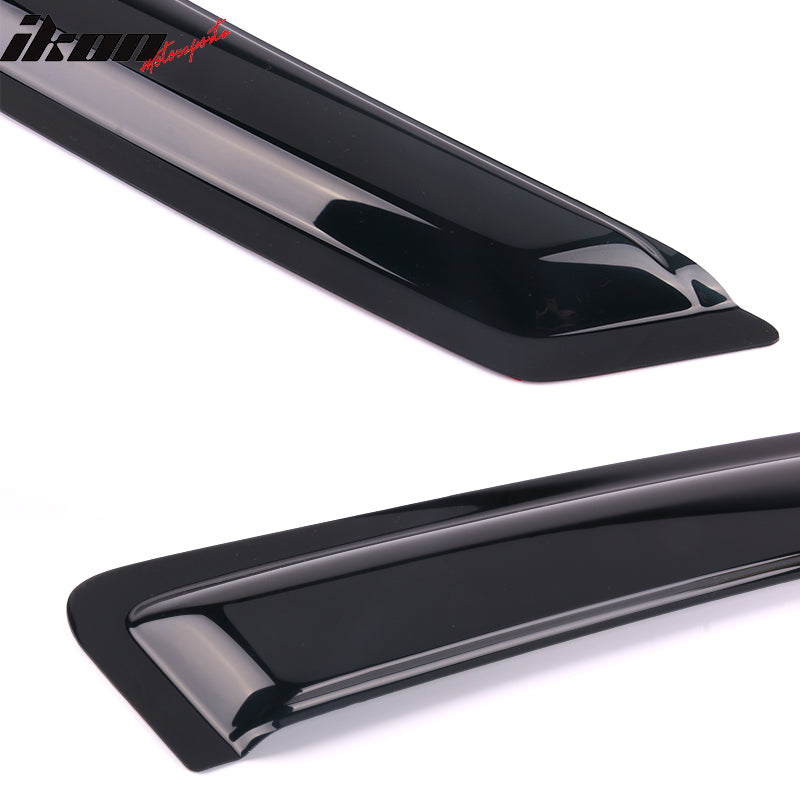 Fits 04-15 Nissan Titan King Cab Tape-On Window Visors Sun Guard Rain Deflectors