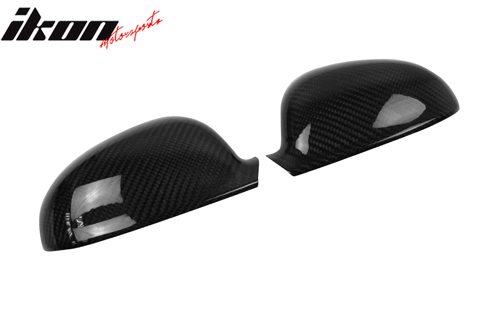 IKON MOTORSPRTS, Mirror Cover Compatible With 2005-2006 Volkswagen Golf MK5, Side Rear View Add-On Replacement Caps Real Carbon Fiber Driver Passenger Overlay Guard 2PC