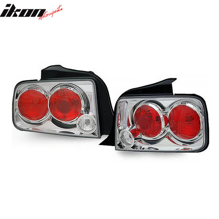 2005 - 2008 Ford Mustang Altezza Style Chrome Clear Tail Lights LampsIkon Motorsports