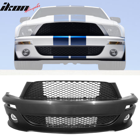 Fits 05-09 Ford Mustang GT V6 Shelby GT500 Front Bumper Conversion W/ Headlights