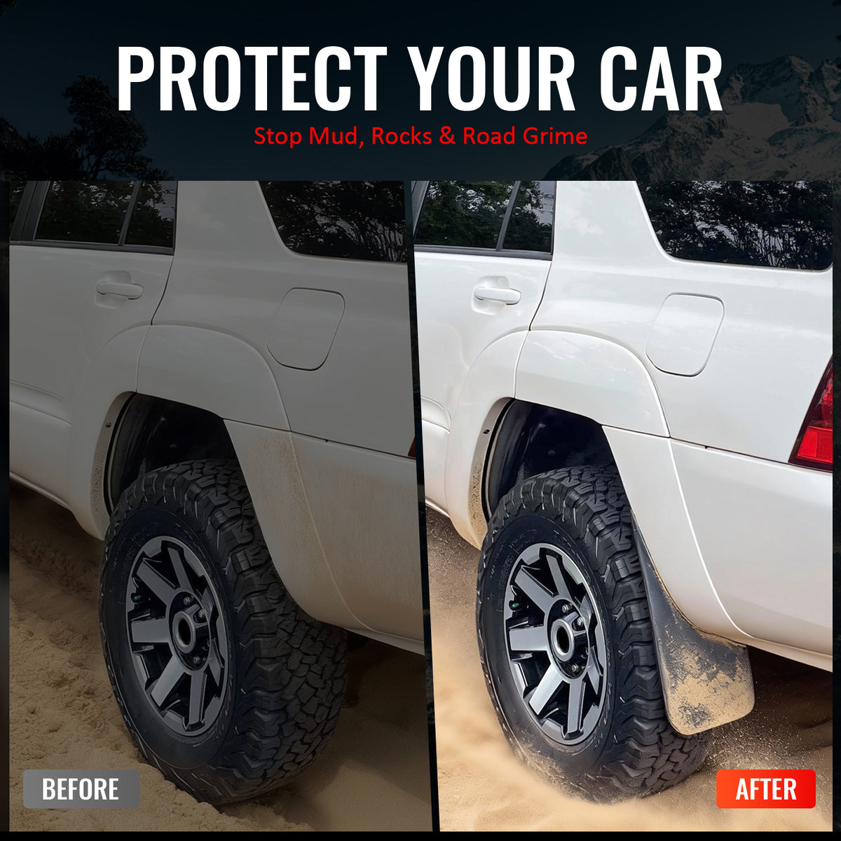 Fits 05-09 Toyota 4Runner Limited SR5 Fender Mud Flaps Wheel Arch Splash Guards
