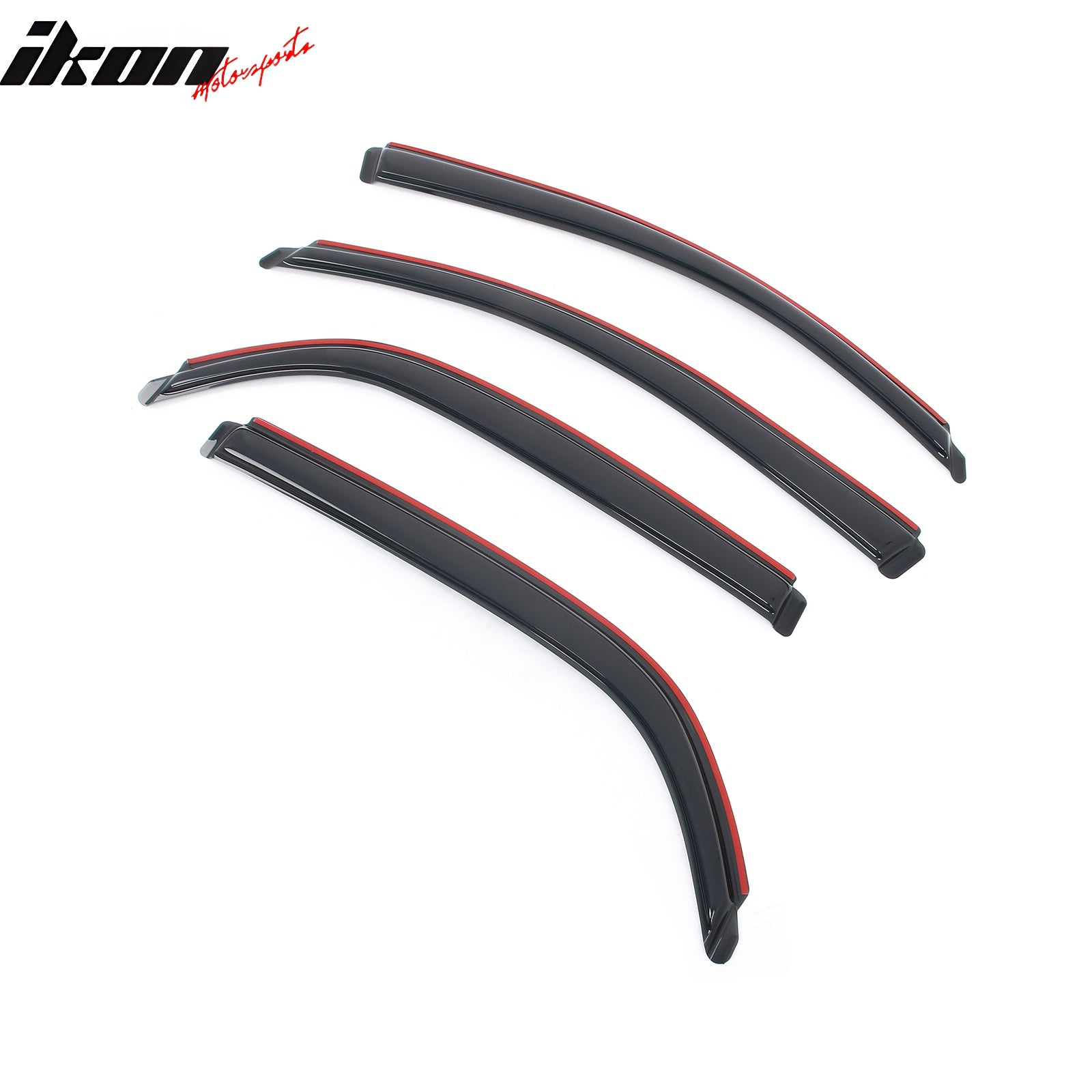 IKON MOTORSPORTS In Channel Window Visors Compatible with 2005-2009 Chevy Equinox & 2006-2009 Pontiac Torrent, Slim Style Acrylic Smoke Rain Guards, Side Window Wind Deflectors 4PCS