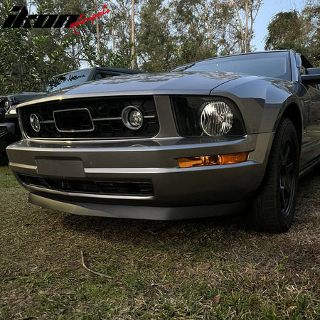 Fits 05-09 Ford Mustang V6 IKON Style Front Bumper Lip Spoiler Kit Unpainted PU