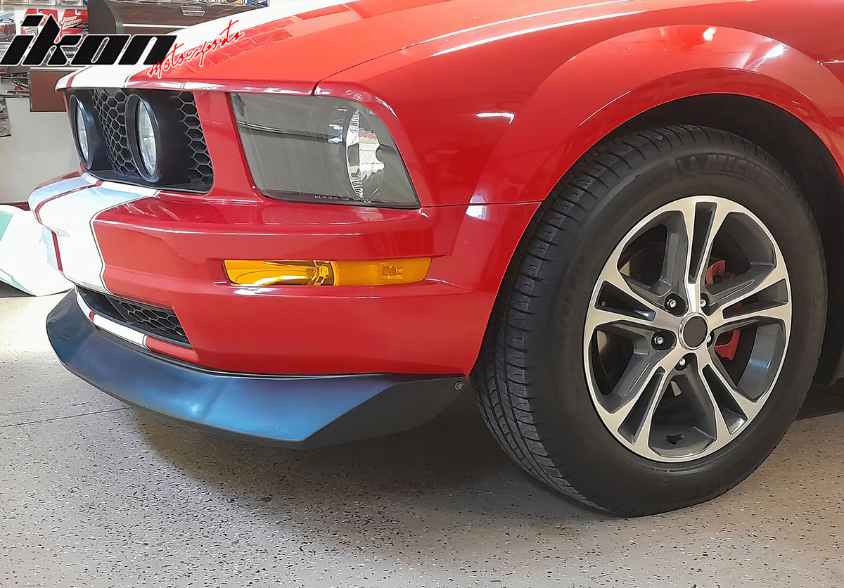 Fits 05-09 Ford Mustang V6 Type-C Style Front Bumper Lip Spoiler Unpainted PU