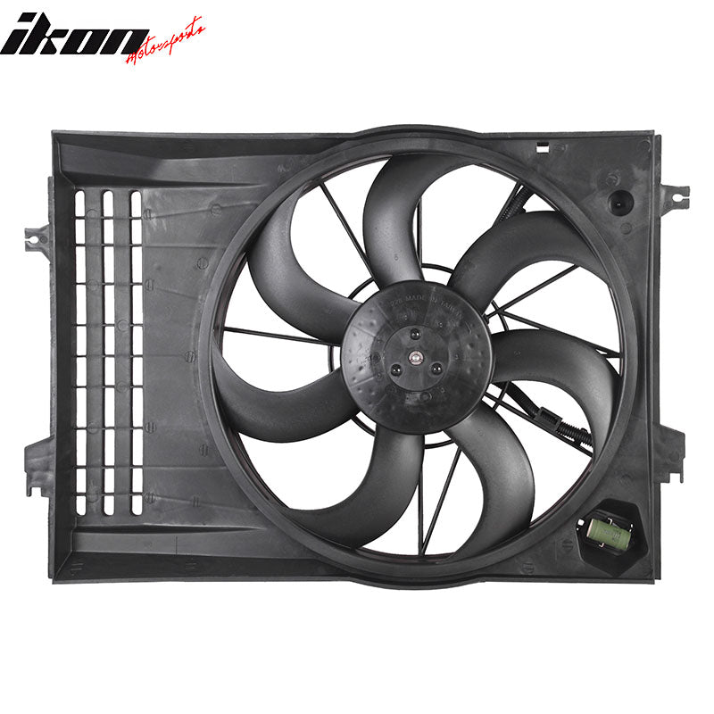 IKON MOTORSPORTS Radiator Cooling Fan Assembly Replacement for 2005-2009 Hyundai Tucson 2.7L, 2005-2007 Kia Sportage 2.7L, 25350-2E000 KI3115116 Automotive Single Engine Fans, Black