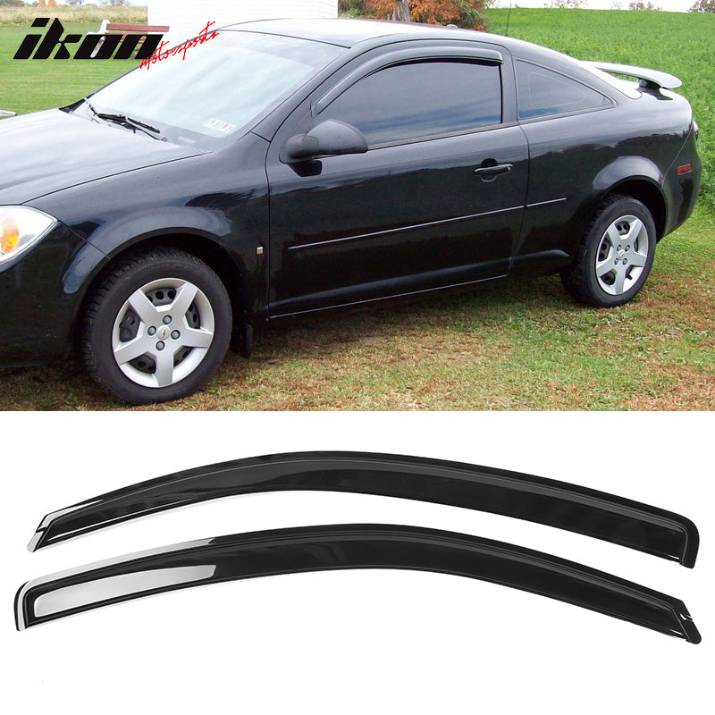 2005-2010 Chevy Cobalt Pontiac G5 Visor Windows Set Acrylic
