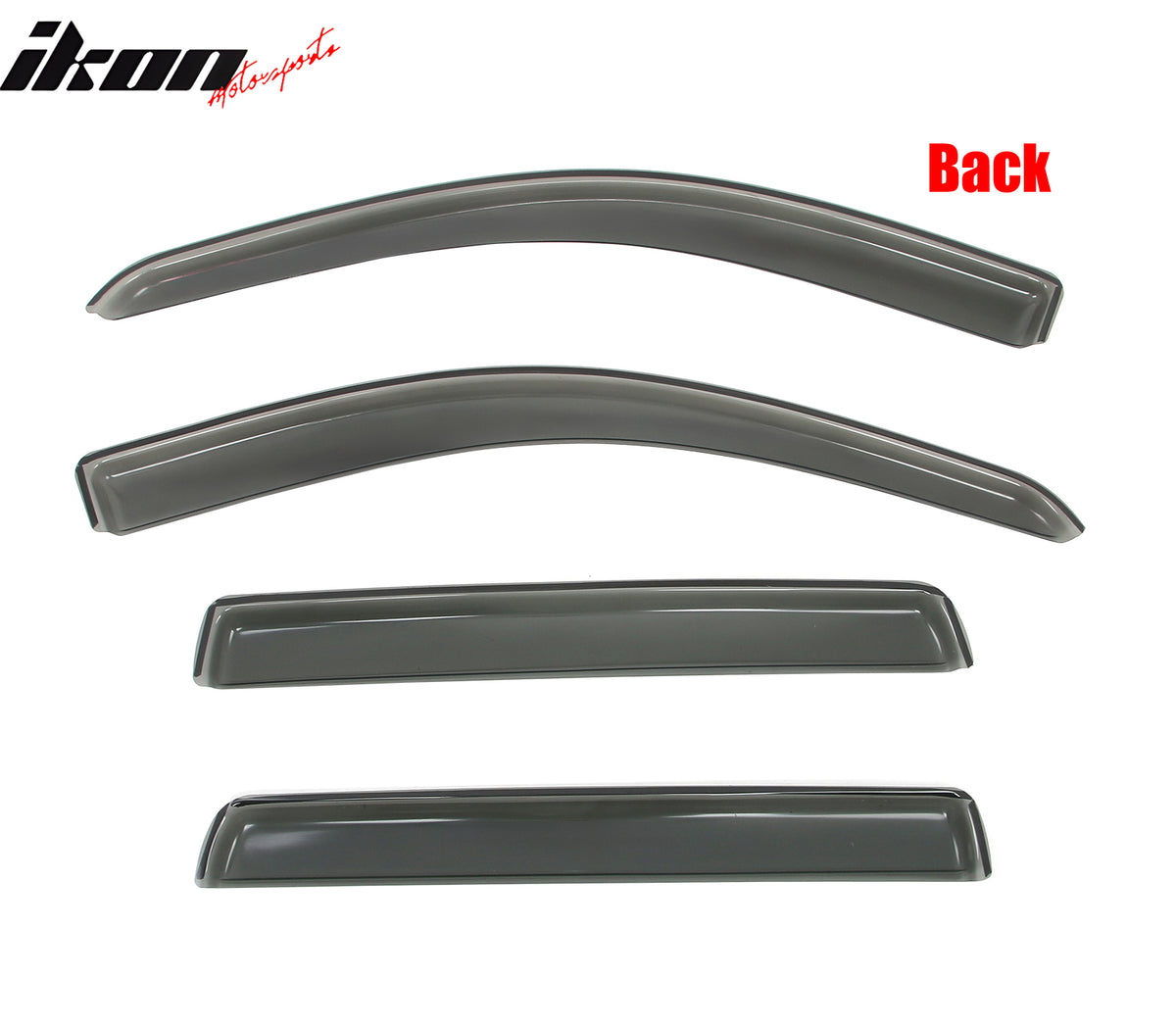 Fits 05-10 Jeep Grand Cherokee In Channel Window Visors Rain Shade Deflectors