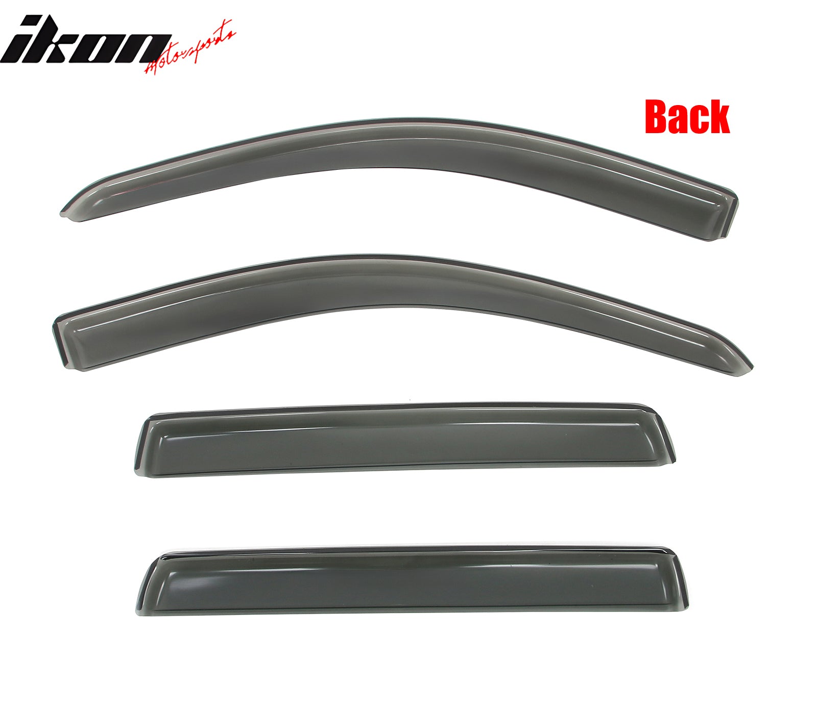 Fits 05-10 Jeep Grand Cherokee In Channel Window Visors Rain Shade Deflectors