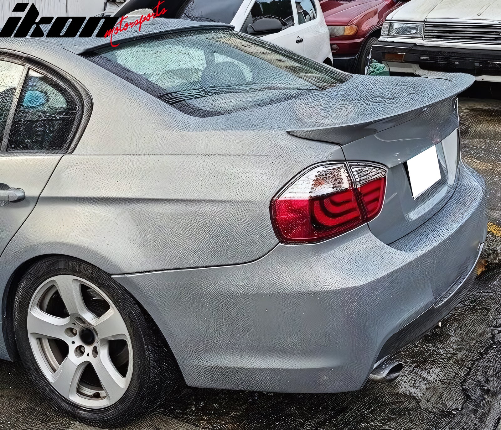Fits 06-11 BMW 3 Series E90 Sedan AC Style Rear Trunk Spoiler + Roof Spoiler ABS