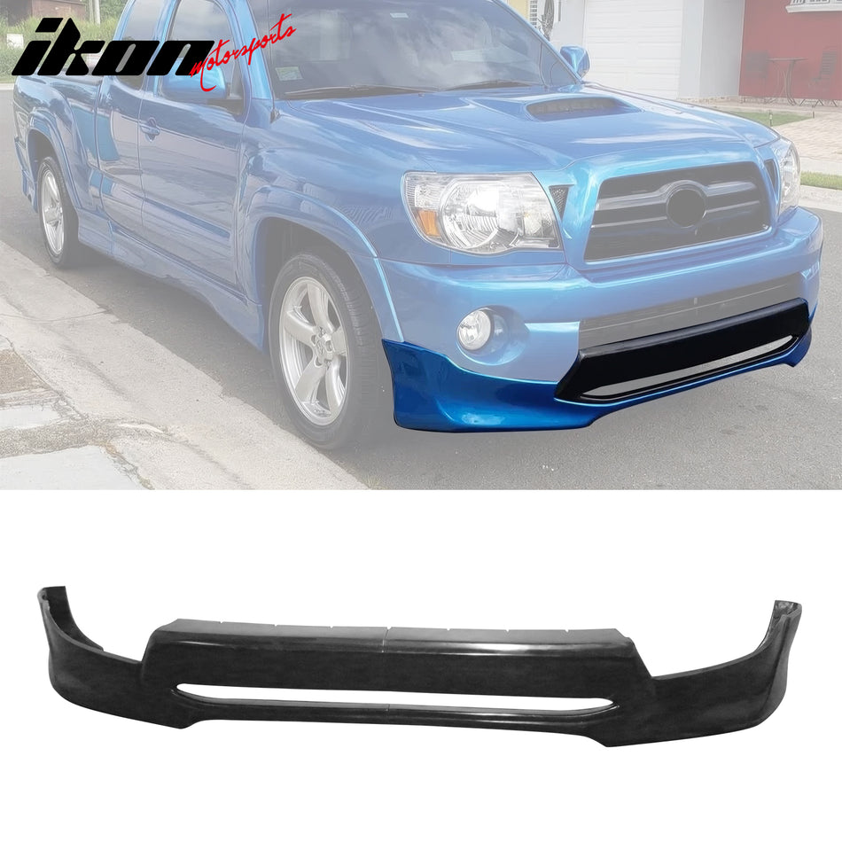 2005-2011 Toyota Tacoma IKON Style Unpainted 2PCS Front Bumper Lip PU