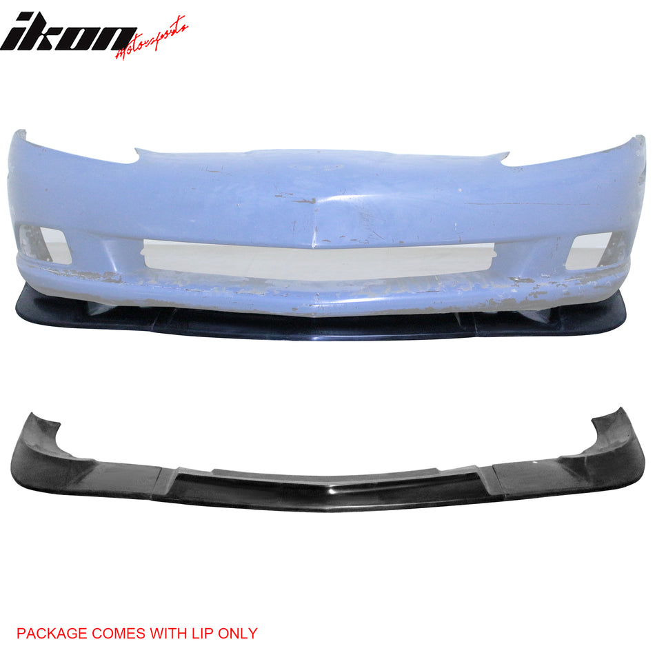 2005-2013 Chevy Corvette Base ZR1 Style Front Lip Unpainted PU 3PCS