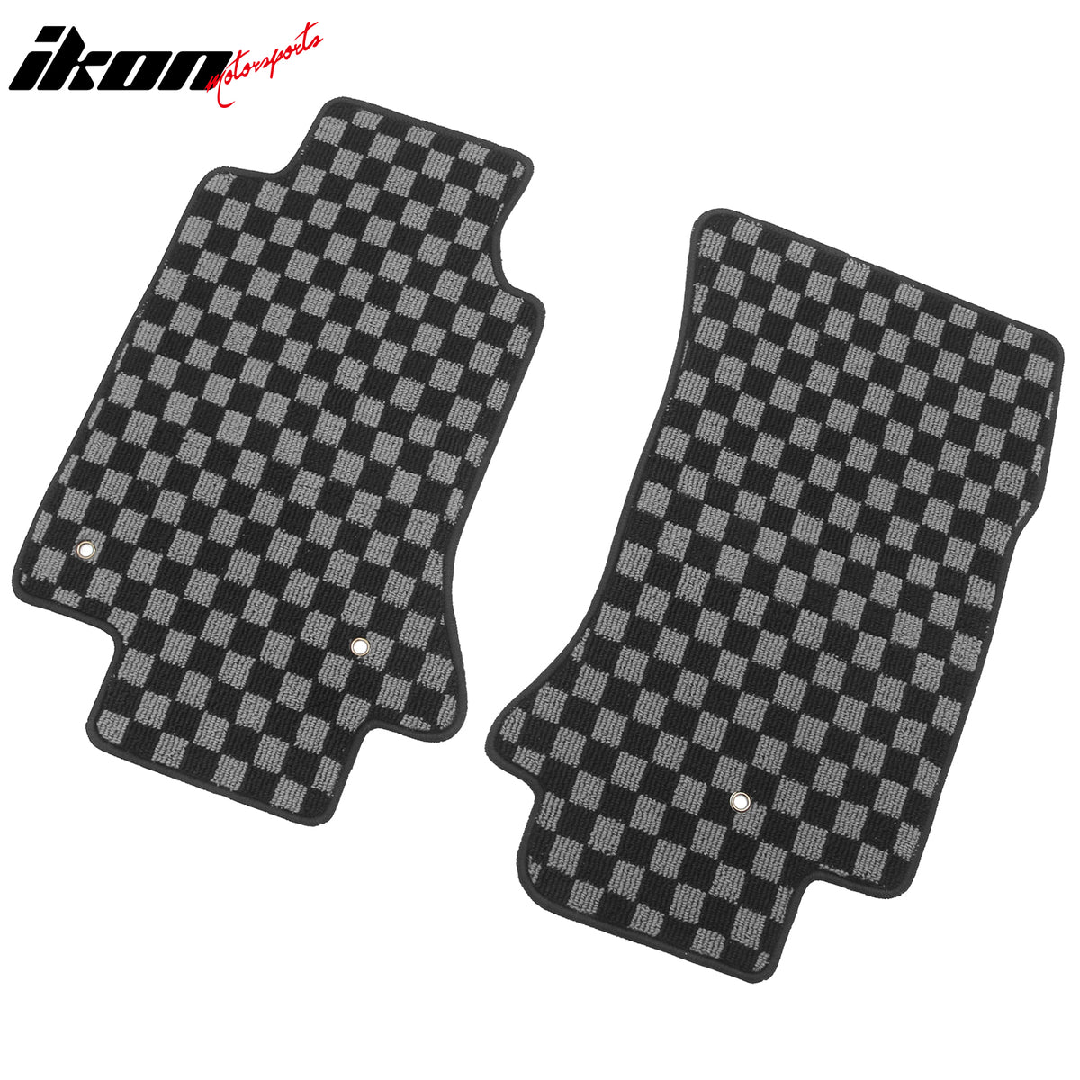 Fits 05-13 Corvette C6 Floor Mats Non-Slip Carpets Checkered Black Gray Plaid