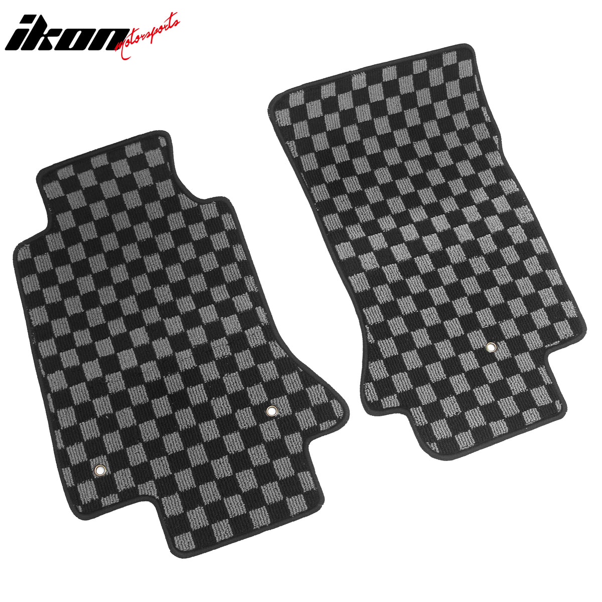 Fits 05-13 Corvette C6 Floor Mats Non-Slip Carpets Checkered Black Gray Plaid