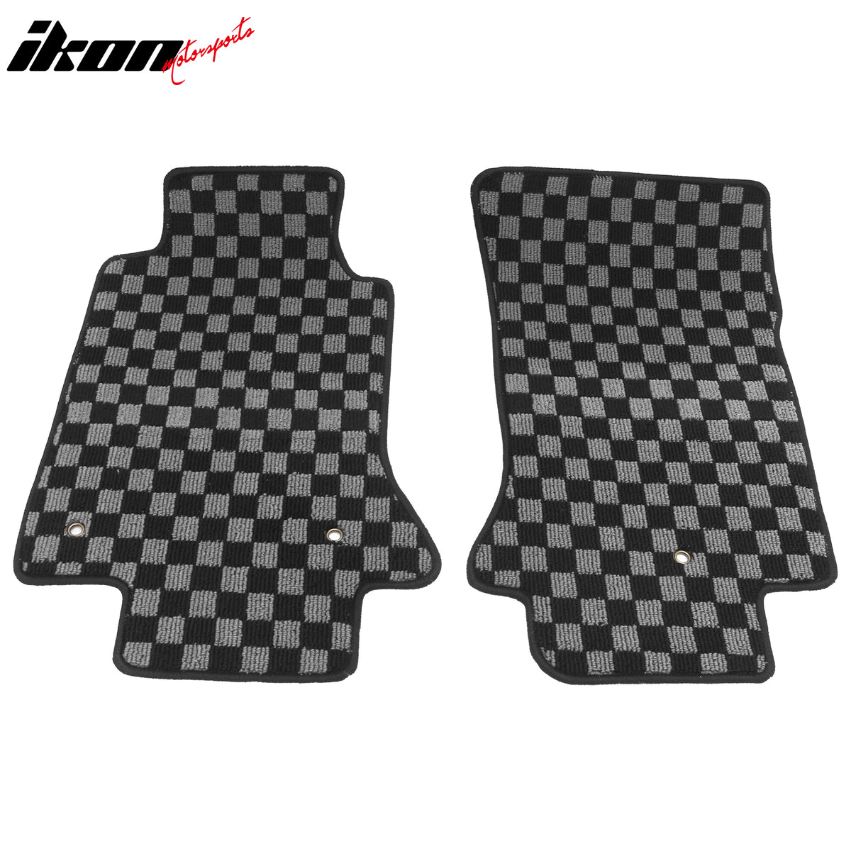 Fits 05-13 Corvette C6 Floor Mats Non-Slip Carpets Checkered Black Gray Plaid