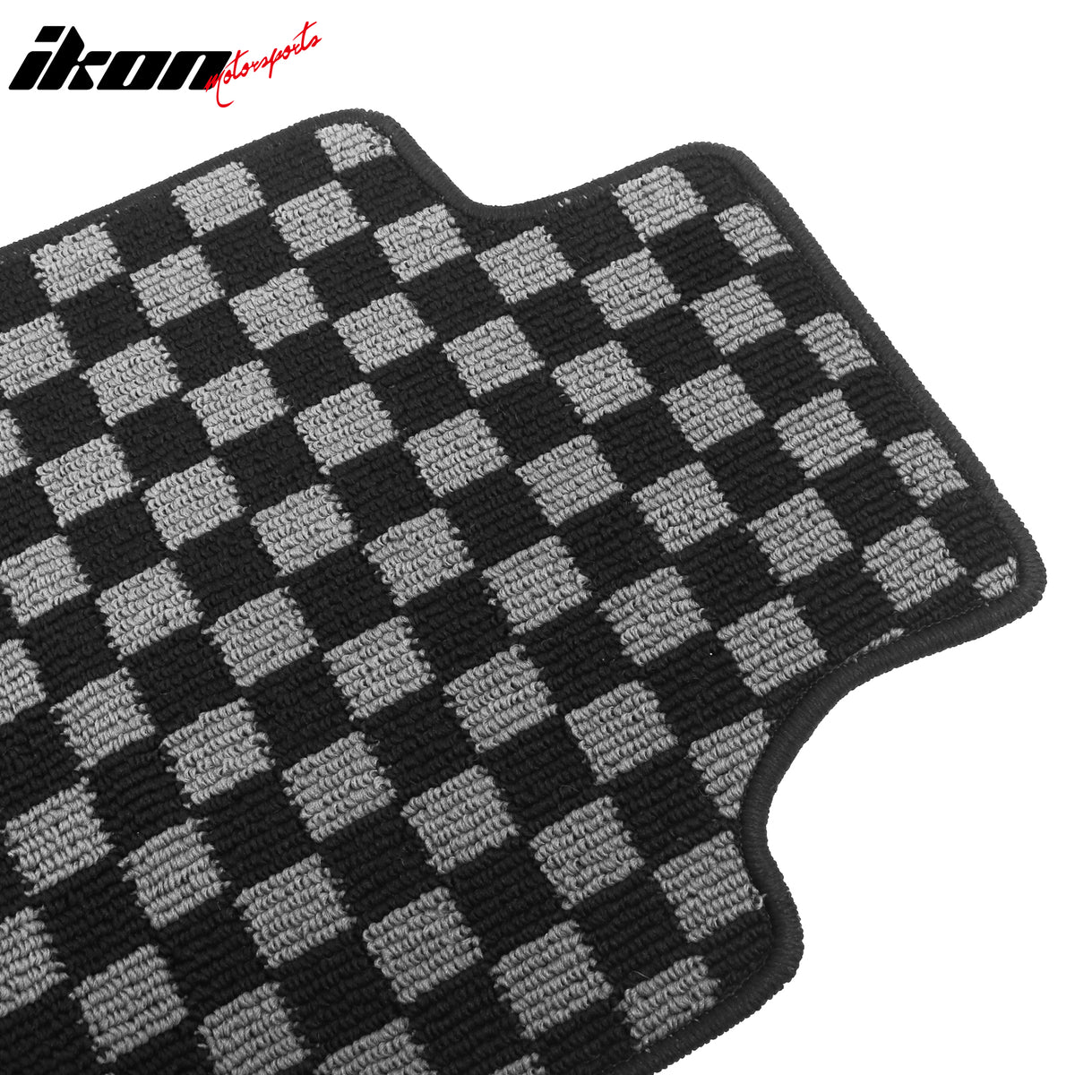 Fits 05-13 Corvette C6 Floor Mats Non-Slip Carpets Checkered Black Gray Plaid