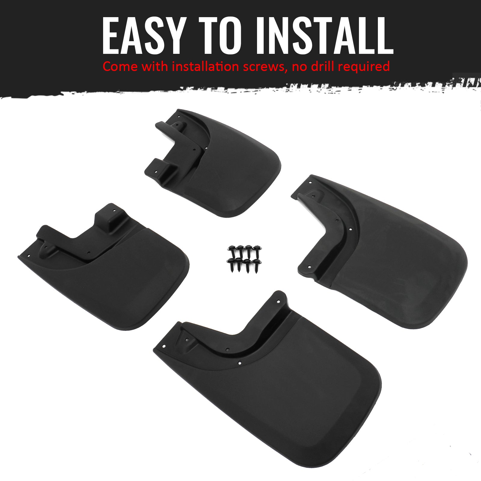 Fits 05-15 Toyota Tacoma W/OEM Fender Flares Mud Flaps Wheel Arch Splash Guards