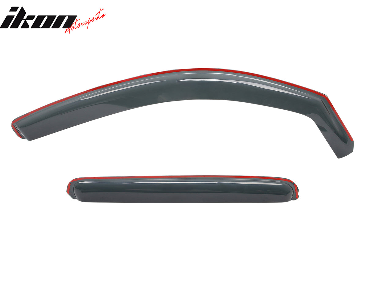 Fits 05-15 Toyota Tacoma Double Cab In-Channel Window Visors Acrylic Rain Shade