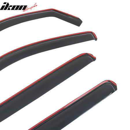 Fits 05-15 Toyota Tacoma Double Cab In-Channel Window Visors Acrylic Rain Shade