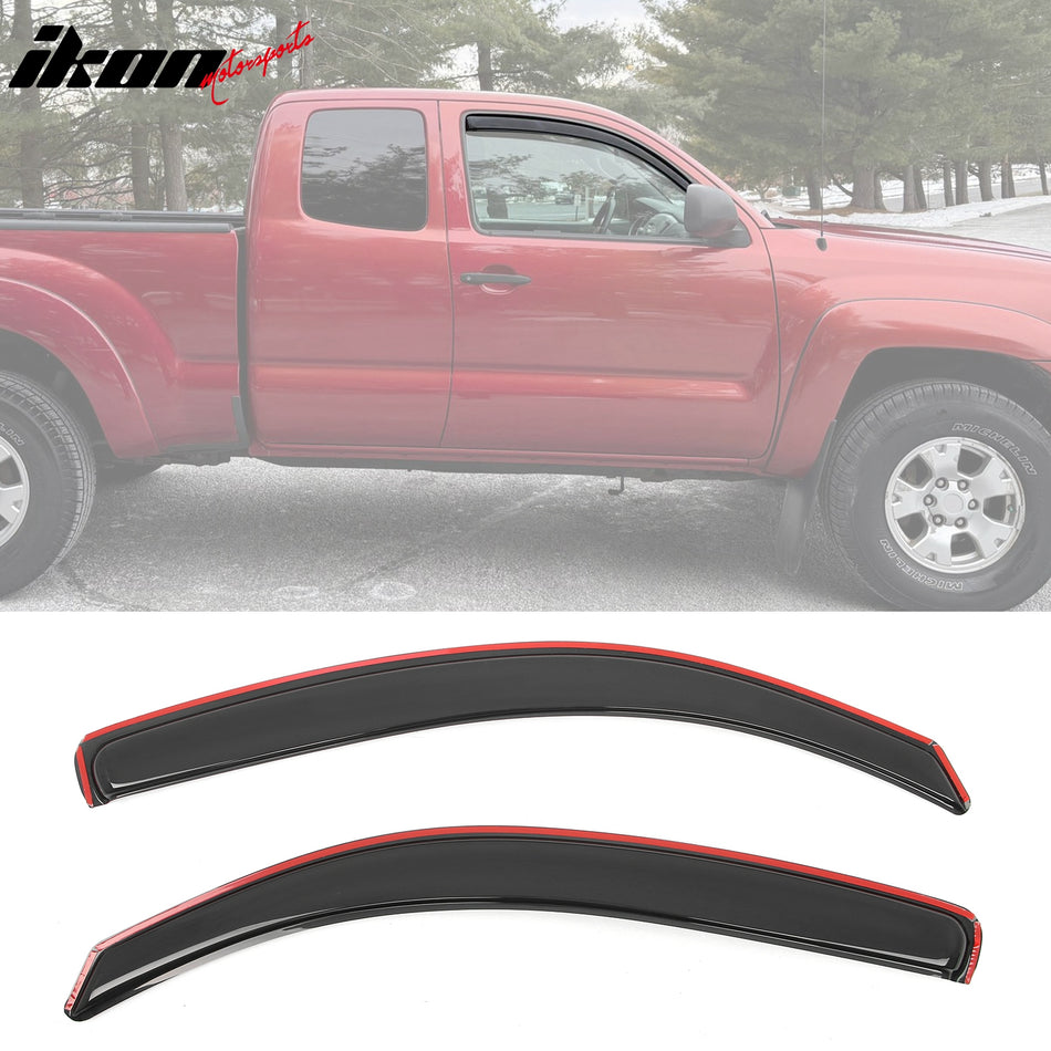 2005-2015 Toyota Tacoma Extended Cab Window Visors Side Door Deflector