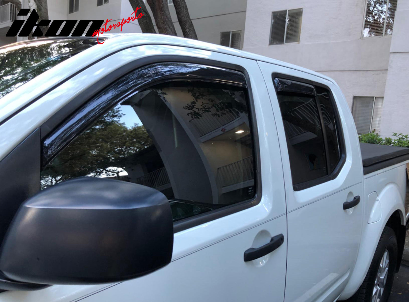 Fits 05-20 Nissan Frontier Double Cab 4PCS Window Visor Deflectors - In-Channel