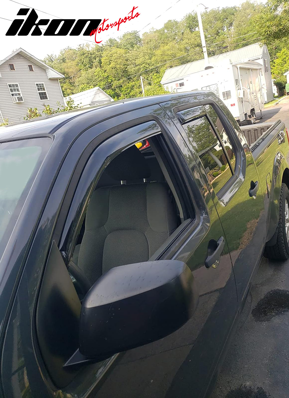 Fits 05-20 Nissan Frontier Double Cab 4PCS Window Visor Deflectors - In-Channel