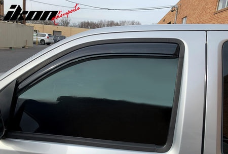 Fits 05-21 Nissan Frontier King Cab Window Visor In-Channel Deflector Rain Guard