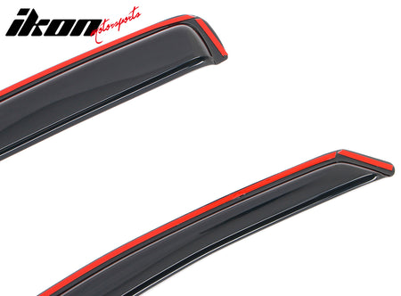 Fits 05-21 Nissan Frontier King Cab Window Visor In-Channel Deflector Rain Guard