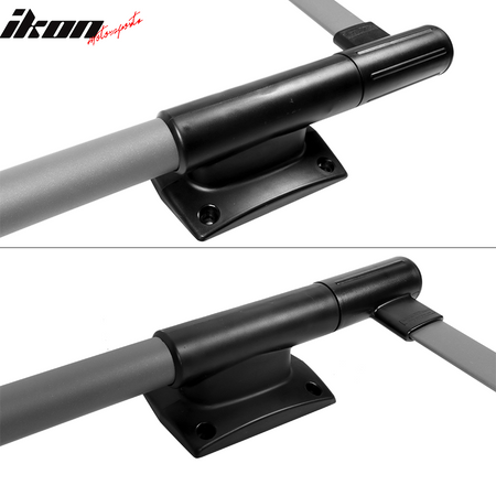 Fits 05-21 Nissan Frontier OE Style Roof Rack Rail Cross Bar Pair Grey + Black