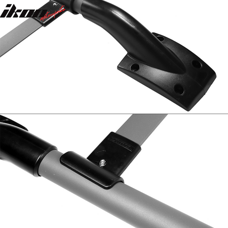 Fits 05-21 Nissan Frontier OE Style Roof Rack Rail Cross Bar Pair Grey + Black