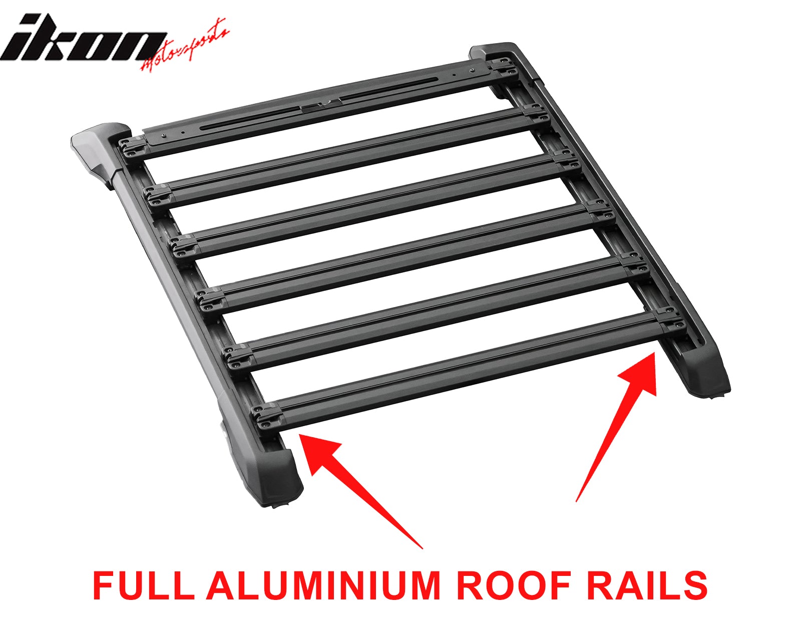 Fits 05-23 Toyota Tacoma Double Cab Aluminum Roof Rack Cross Bars w/ Slide Rail