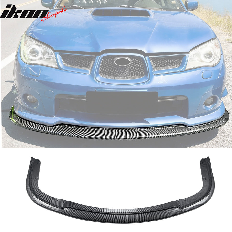 2006-2007 Subaru Impreza WRX STI Carbon Fiber Print Front Bumper Lip