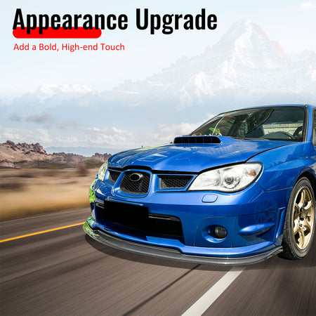 Fits 06-07 Impreza WRX STI Front Bumper Lip Chin Splitter PP Carbon Fiber Print