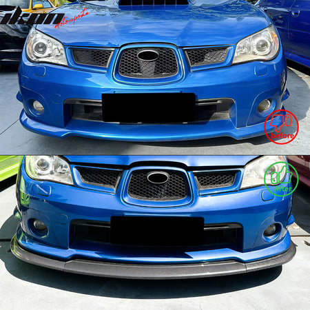 Fits 06-07 Impreza WRX STI Front Bumper Lip Chin Splitter PP Carbon Fiber Print