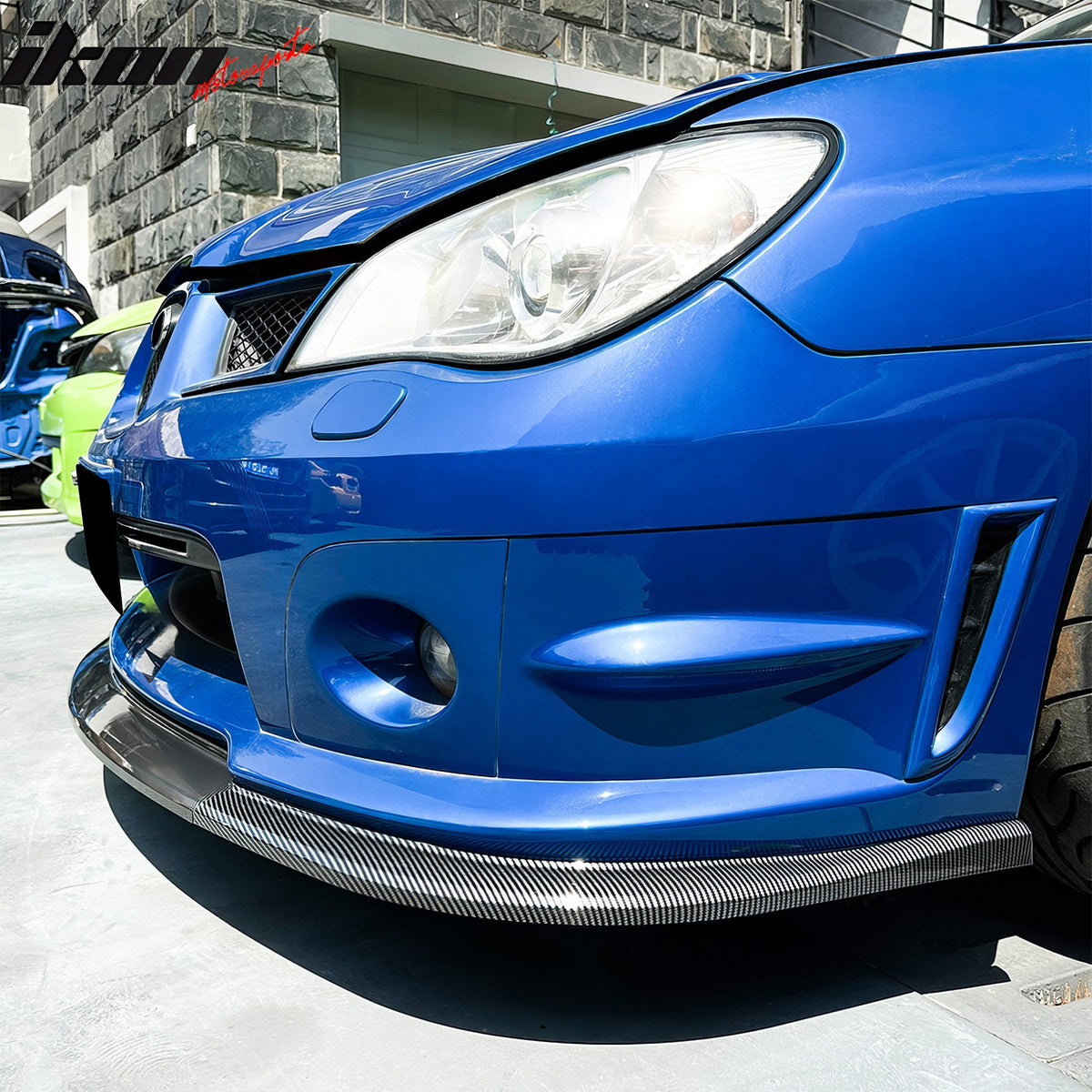 Fits 06-07 Impreza WRX STI Front Bumper Lip Chin Splitter PP Carbon Fiber Print