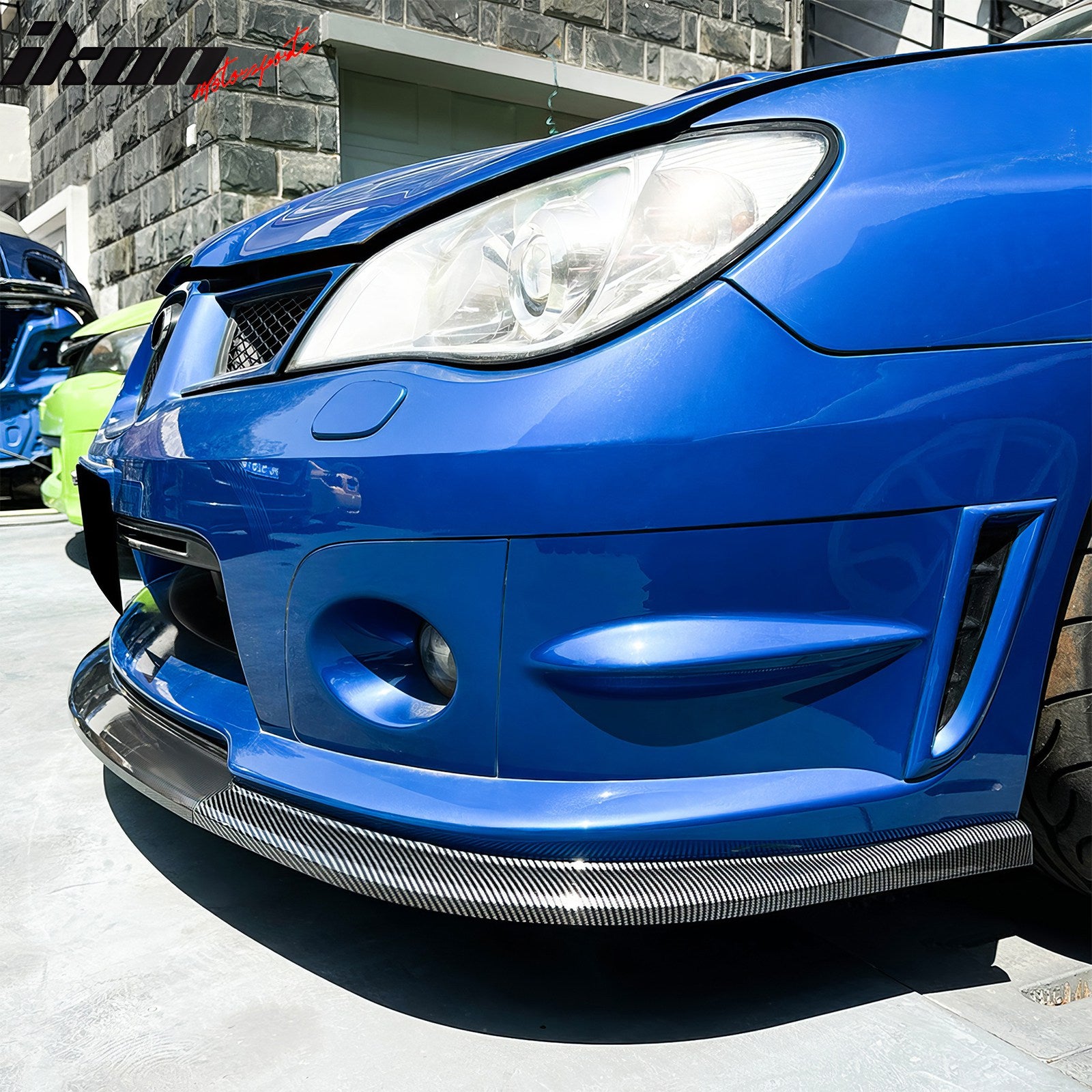 Fits 06-07 Impreza WRX STI Front Bumper Lip Chin Splitter PP Carbon Fiber Print