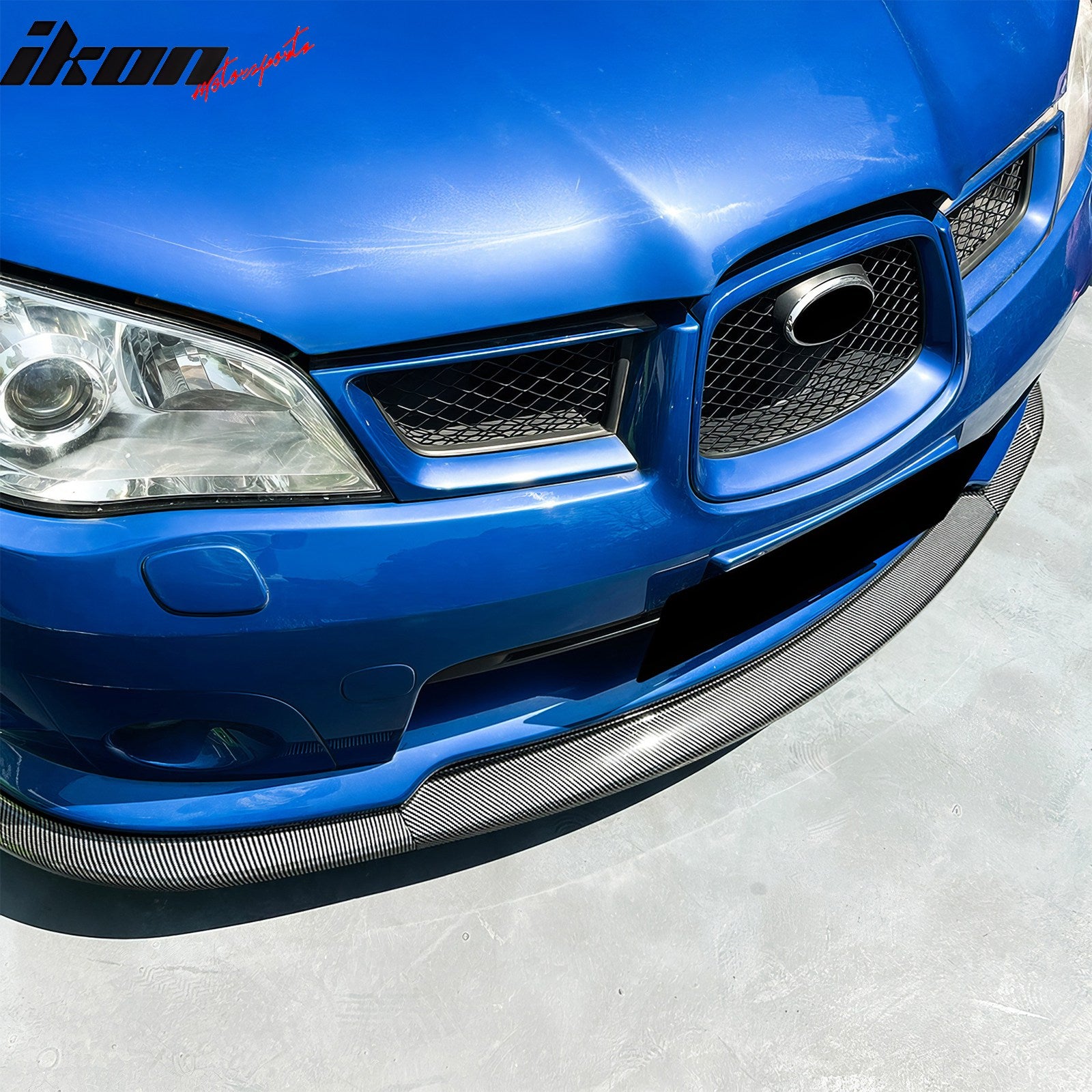 Fits 06-07 Impreza WRX STI Front Bumper Lip Chin Splitter PP Carbon Fiber Print