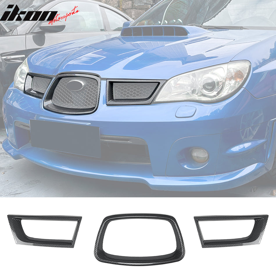 2006-2007 Subaru Impreza WRX OE Carbon Fiber Print Front Grille ABS