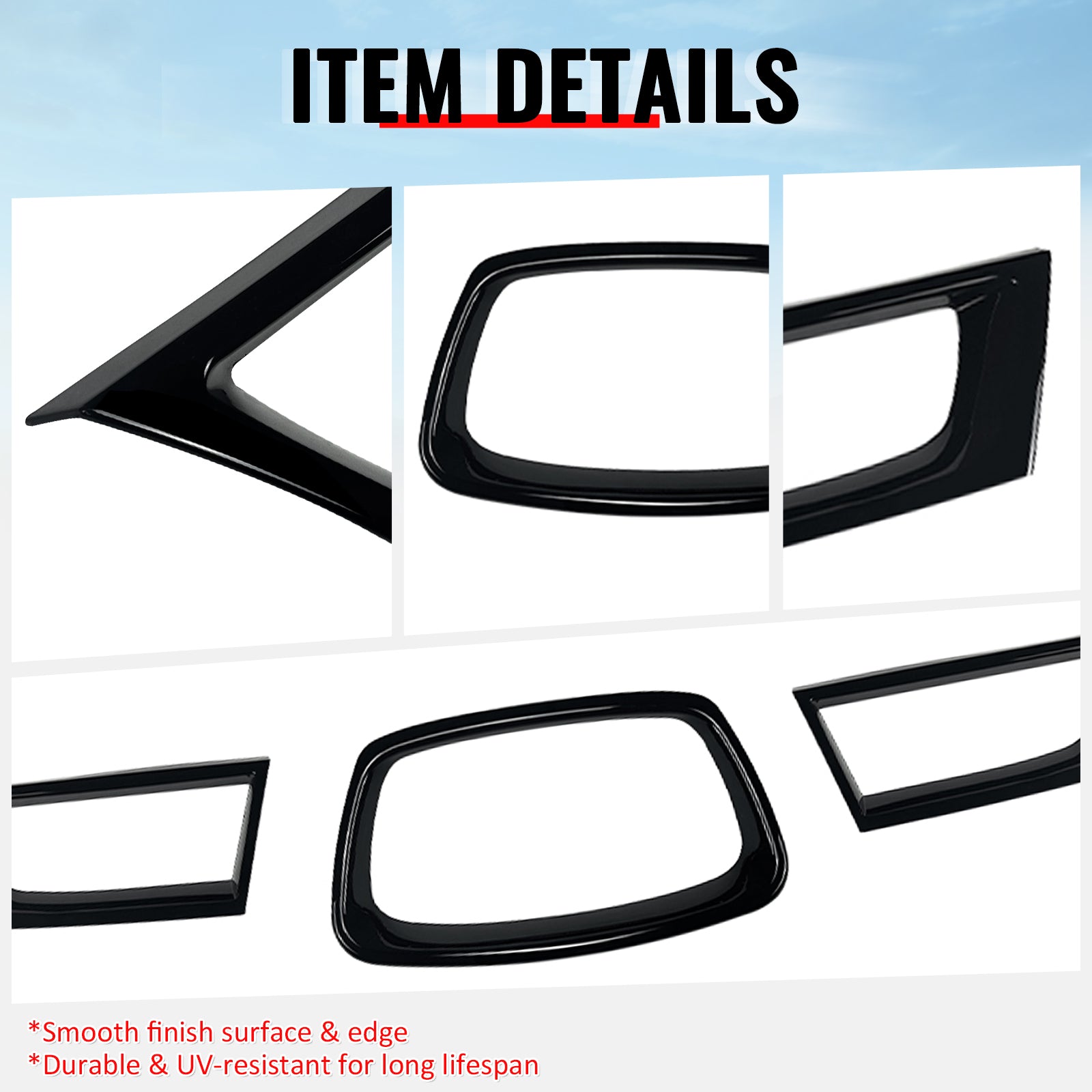 Fits 06-07 Subaru Impreza WRX OE Front Bumper Grille Cover Trim ABS Gloss Black