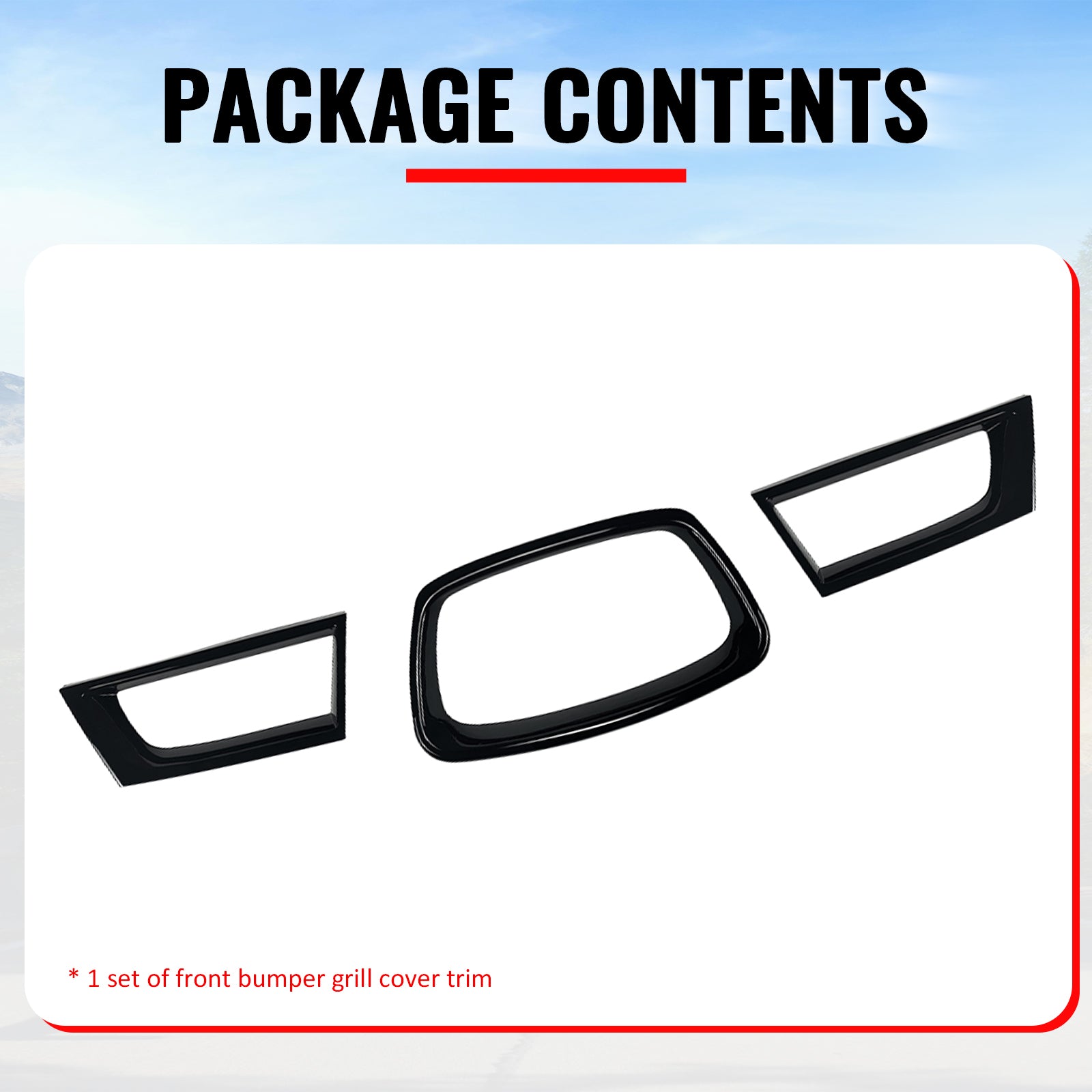 Fits 06-07 Subaru Impreza WRX OE Front Bumper Grille Cover Trim ABS Gloss Black