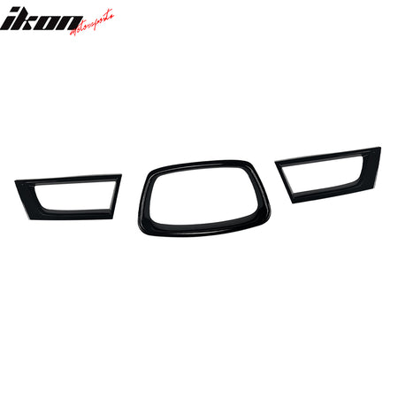 Fits 06-07 Subaru Impreza WRX OE Front Bumper Grille Cover Trim ABS Gloss Black