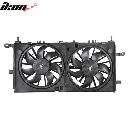 IKON MOTORSPORTS Radiator Cooling Fan Assembly Replacement for 2006-2008 Chevy Uplander 2006-2007 Buick Terraza 2006-2007 Saturn Relay 2006 Pontiac Montana 3.9L, 15907033 GM3115228 Dual Engine Fans