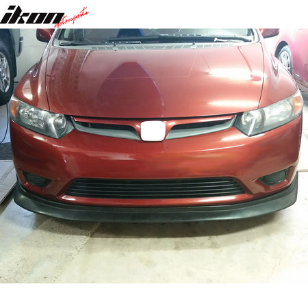 Fits 06-08 Honda Civic Aero DP Style Front Bumper Lip Splitter PU Chin Spoiler