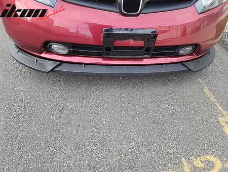 Fits 06-08 Honda Civic Sedan IKON Style Matte Black Front Bumper Lip Spoiler 3PC