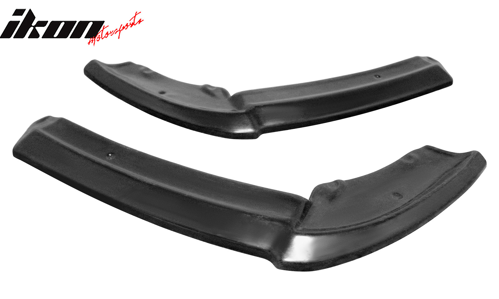 IKON MOTORSPORTS Rear Bumper Lip Apron Splitter, Compatible with 2006-2008 Porsche 987 Cayman S,  MX Style Unpainted Black PU Rear Diffuser Spat Valance Winglet Canard Protector 2PCS