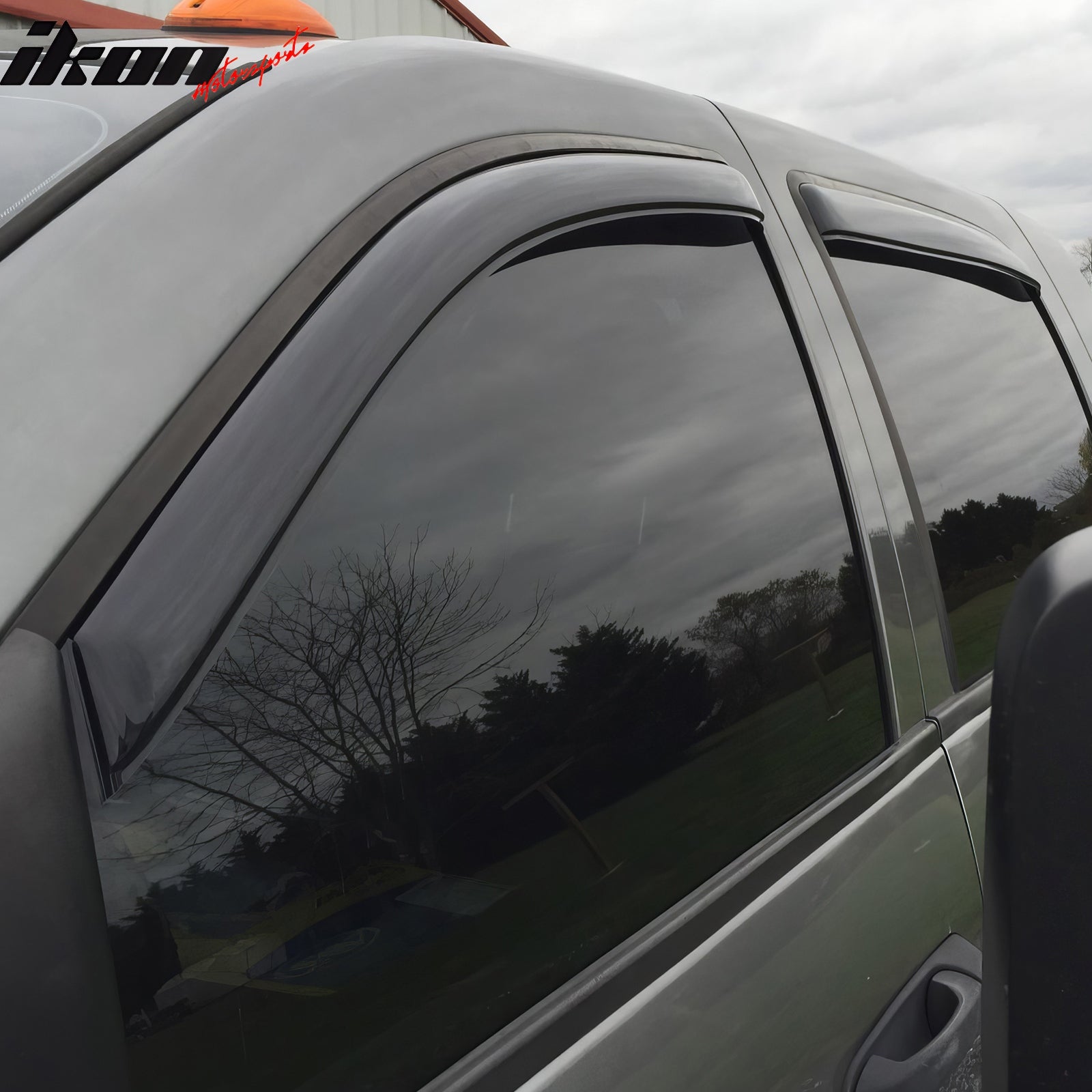 Fits 06-09 Dodge Ram 1500 2500 3500 Mega Cab Window Visors Deflectors In Channel