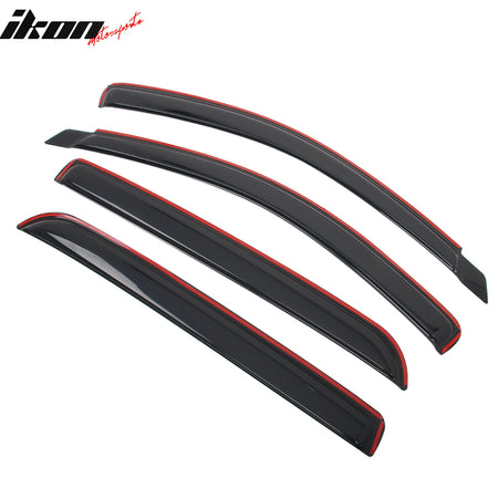 Fits 06-09 Dodge Ram 1500 2500 3500 Mega Cab Window Visors Deflectors In Channel