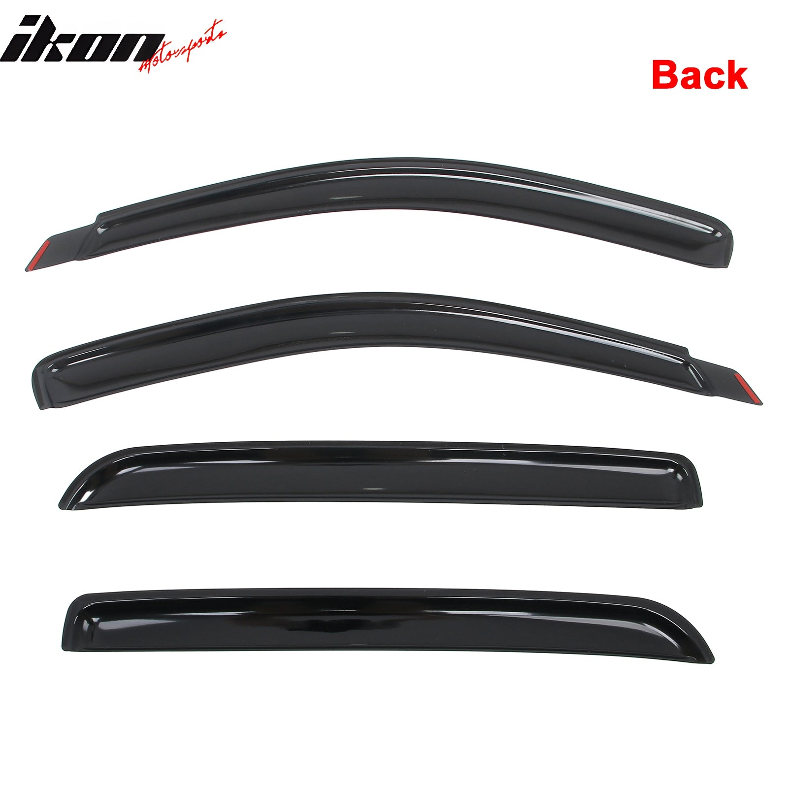 Fits 06-09 Dodge Ram 1500 2500 3500 Mega Cab Window Visors Deflectors In Channel