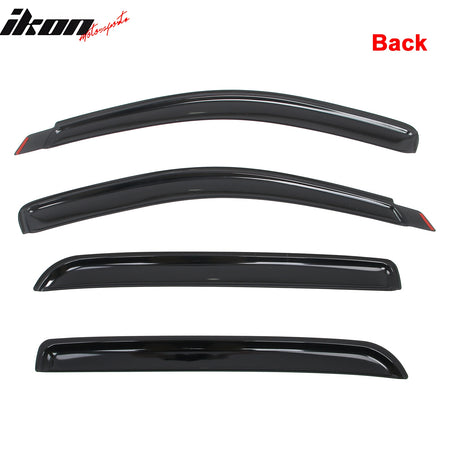 Fits 06-09 Dodge Ram 1500 2500 3500 Mega Cab Window Visors Deflectors In Channel