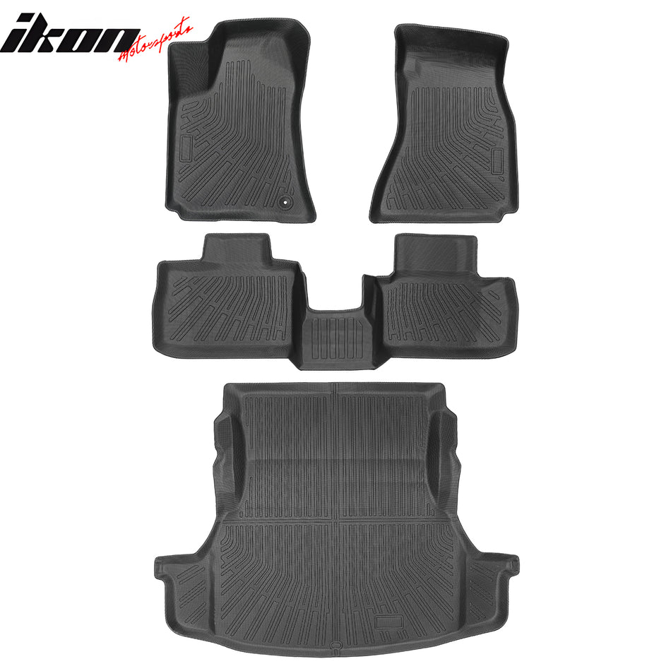2006-2010 Dodge Charger RWD 2005-2010 Chrysler 300 RWD TPE Floor Mats Carpets + Rear Trunk Mat Liner