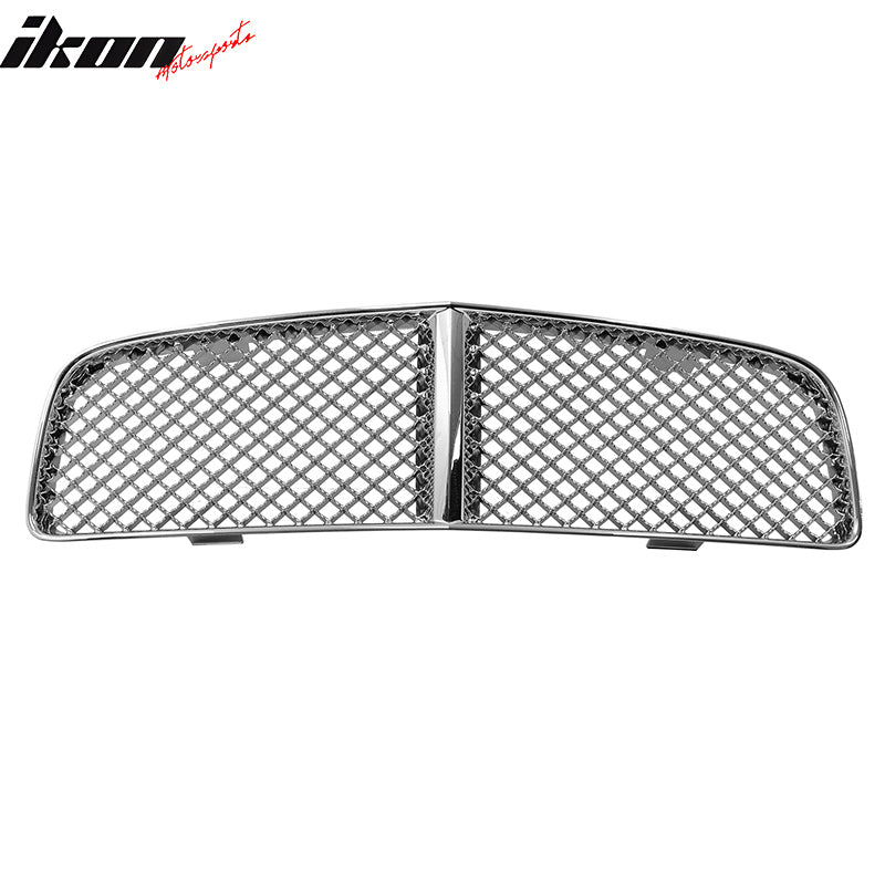 Fits 06-10 Dodge Charger Mesh Grille Front Upper Bumper Hood Grill Chrome ABS